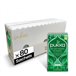 Thé vert Bio Pukka Menthe & Matcha - 4 boites - 80 sachets