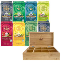 Pack découverte Lipton exclusive Sélection + 1 coffret bois OFFERT - 8 boites - 200 sachets
