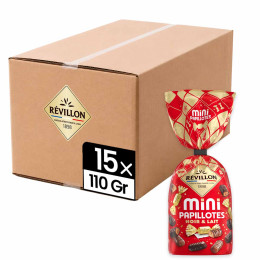 15 sachets de mini papillotes Révillon Chocolat noir et lait - 1,65 Kg