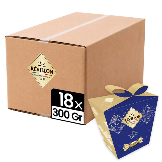 18 Pochettes cadeaux de papillotes Révillon Chocolat au lait - 5,4 Kg