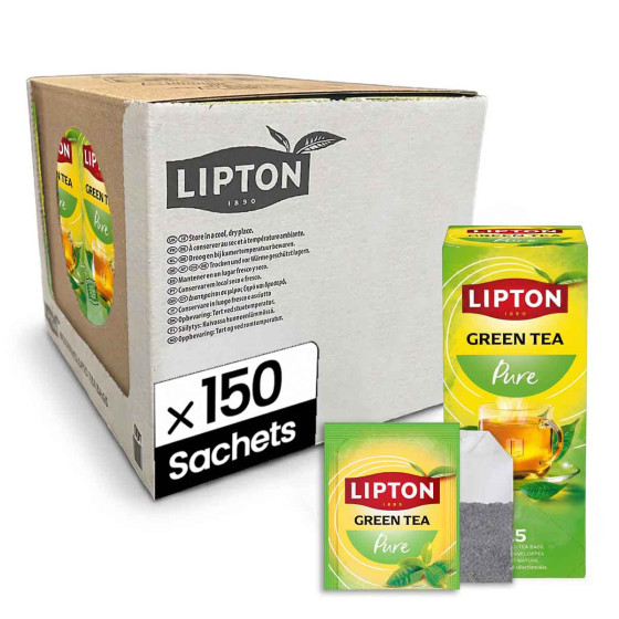Thé Vert Lipton - 6 boites - 150 sachets