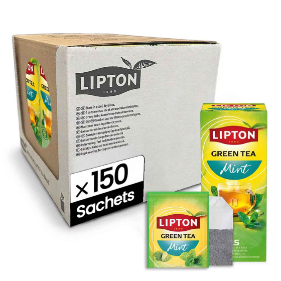 Thé Vert Lipton Menthe - 6 boites - 150 sachets