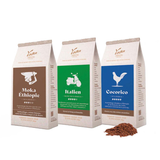Pack Découverte Café Moulu Café Voisin - 3 paquets - 750 gr