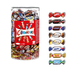 150 Chocolats assortis Tubo Célébrations - 1,43 Kg
