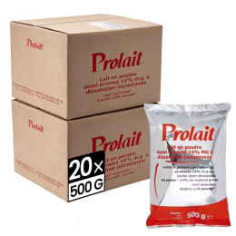 Lait en poudre Demi-Écrémé 14% MG Prolait pour Distributeur Automatique - 20 paquets - 10Kg