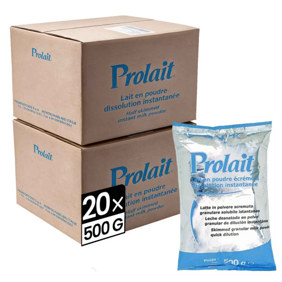 Lait en poudre Ecrémé Prolait pour Distributeur Automatique - 20 paquets - 10Kg