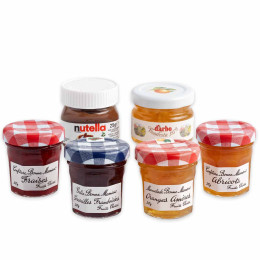 Pack petit-déjeuner Premium : Confiture Bonne maman, Miel Darbo, Pâte à tartiner Nutella - 184 portions individuelles