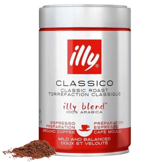 Café Moulu illy Espresso Classico - 6 boîtes - 1,5 kg