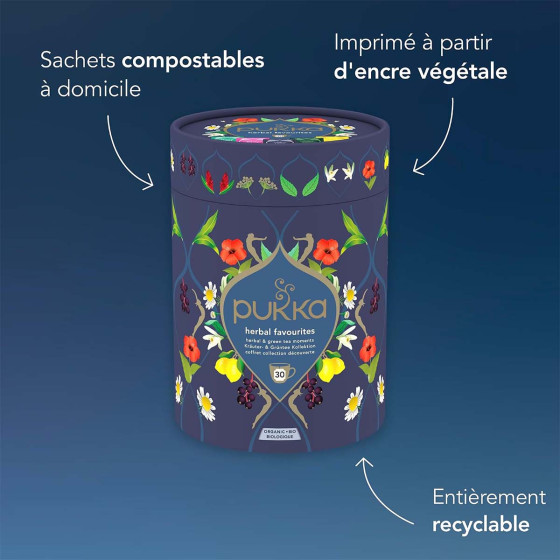 Coffret de Thés et Infusions Bio Pukka 5 variétés - 30 sachets