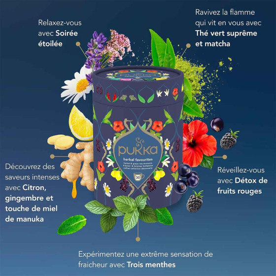 Coffret de Thés et Infusions Bio Pukka 5 variétés - 30 sachets
