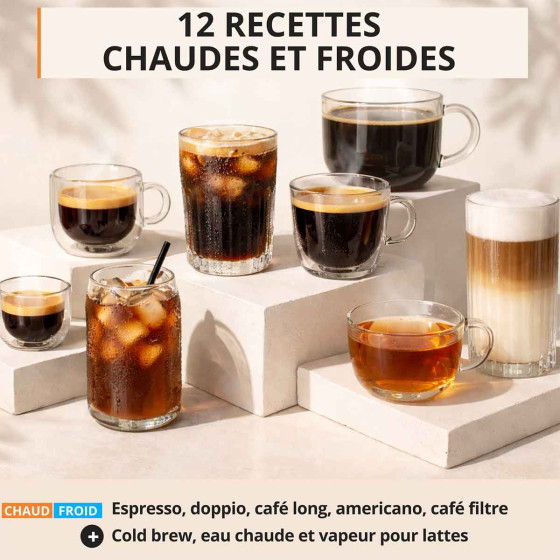 Krups Sensation Hot & Cold EA913HE0 Charbon