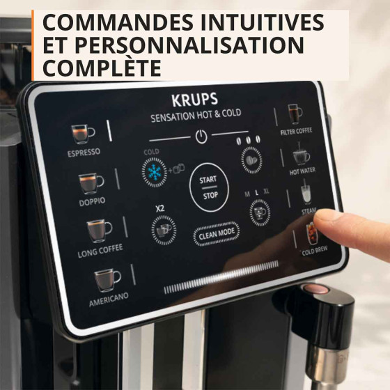 Krups Sensation Hot & Cold EA913HE0 Charbon