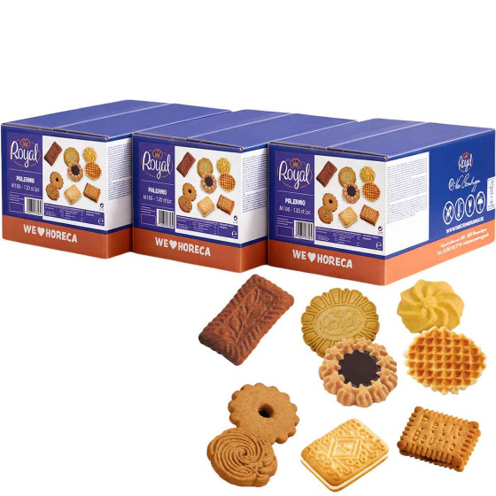 Assortiment de biscuits Palermo Royal - 3 cartons -  360 biscuits emballés individuellement