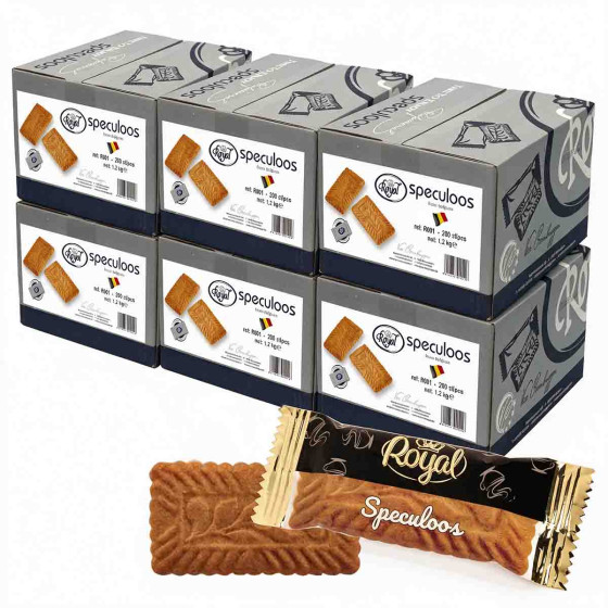 Speculoos Royal - 6 cartons - 1200 biscuits emballés individuellement