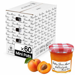 Confiture Abricot Bonne Maman 30 gr - 60 mini pots en verre