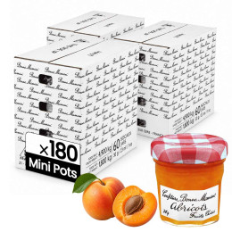 Confiture Abricot Bonne Maman 30 gr - 180 mini pots en verre