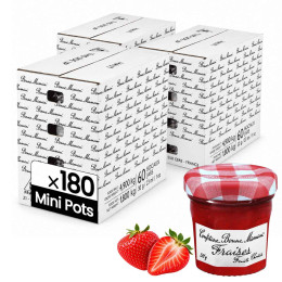 Confiture Fraise Bonne Maman 30 gr - 180 mini pots en verre