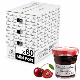 Confiture Cerise Bonne Maman 30 gr - 60 mini pots en verre