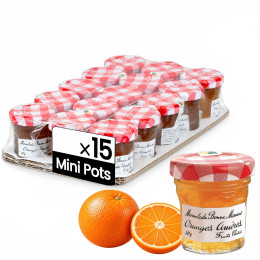 Confiture Marmelade d'Orange Bonne Maman 30 gr - 15 mini pots en verre