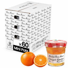 Confiture Marmelade d'Orange Bonne Maman 30 gr - 60 mini pots en verre