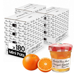 Confiture Marmelade d'Orange Bonne Maman 30 gr - 180 mini pots en verre