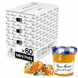 Miel Fleur d'Oranger Bonne Maman 30 gr - 60 mini pots en verre