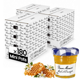 Miel Fleur d'Oranger Bonne Maman 30 gr - 180 mini pots en verre