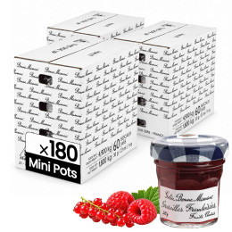 Confiture Gelée Groseille Framboisée Bonne Maman 30 gr - 180 mini pots en verre