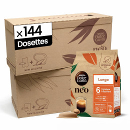 Dosettes Nescafé Dolce Gusto NEO Lungo - 12 boîtes - 144 boissons