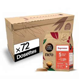Dosettes Nescafé Dolce Gusto NEO Espresso - 6 boîtes - 72 boissons