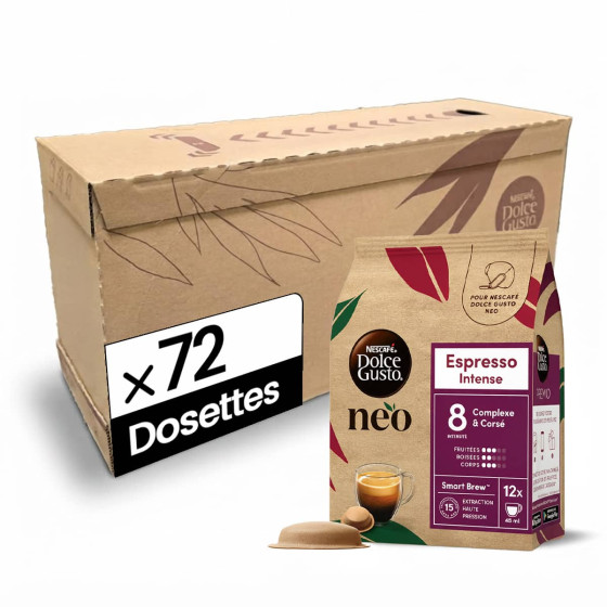 Dosettes Nescafé Dolce Gusto NEO Espresso Intense - 6 boîtes - 72 boissons