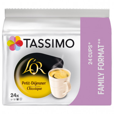 Capsule Tassimo L'Or Espresso Petit Déjeuner Classique "Format Familial" 5 paquets - 120 T-Discs