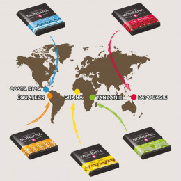 Chocolat Monbana Pures Origines - Coffret de 50 chocolats