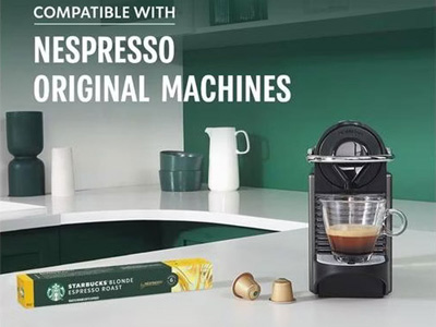 café starbucks avec machine à café nespresso