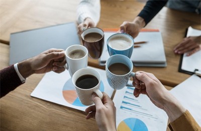 café au bureau