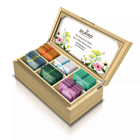 coffret découverte bambou thés et infusions bio pukka 6 variétés