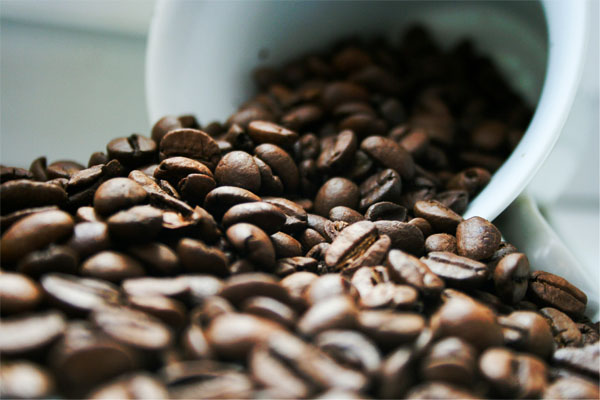 tasse de grains de café