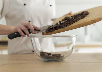 chocolat noir patissier en copeaux pour chocolat chaud