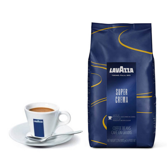 café en grains lavazza super crema arabica et robusta