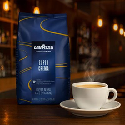 café en grains lavazza super crema pour bar