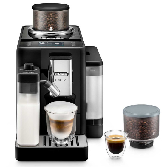 machine à café Delonghi Rivelia Latte 4455.B 2 bacs à grains