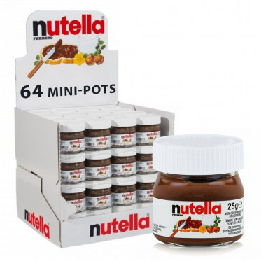 nutella nutellino mini portion 25gr carton de 64
