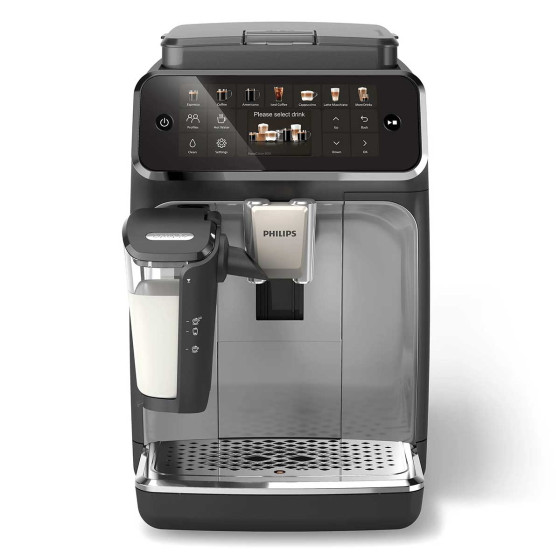 machine à café philips EP4446/70 silentbrew lattego noir argent
