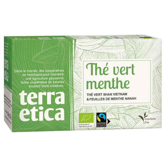 thé vert bio terra etica menthe nanah vietnam