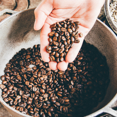 grains de café 