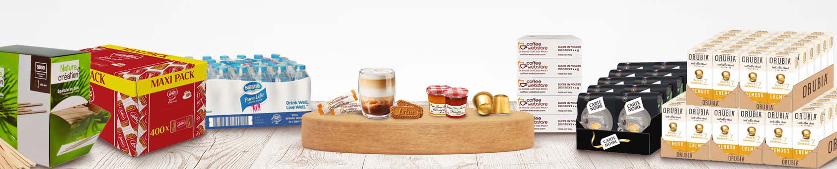 petit déjeuner et café en gros conditionnement pas cher