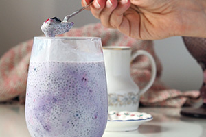 ube latte chia