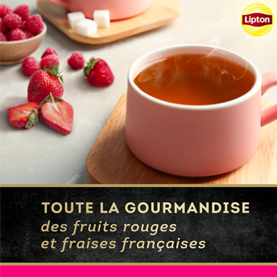 thé noir lipton aux fruits rouges
