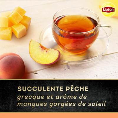 thé noir lipton à la pêche et à la mangue