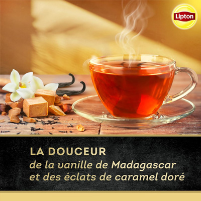 thé noir lipton à la vanille et au caramel
